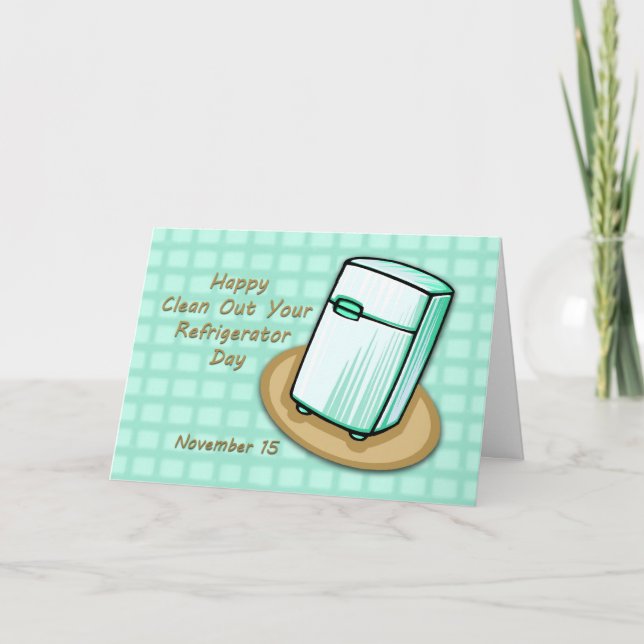 Cartes Pour Fêtes Annuelles Joyeux nettoyage de votre réfrigérateur journée (Devant)