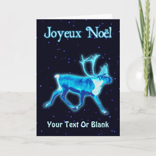 Cartes Pour Fêtes Annuelles Joyeux Noё l - Caribou bleu (rennes)