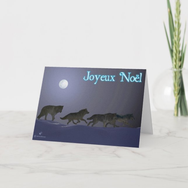Cartes Pour Fêtes Annuelles Joyeux Noё l - Pack Wolf (Devant)