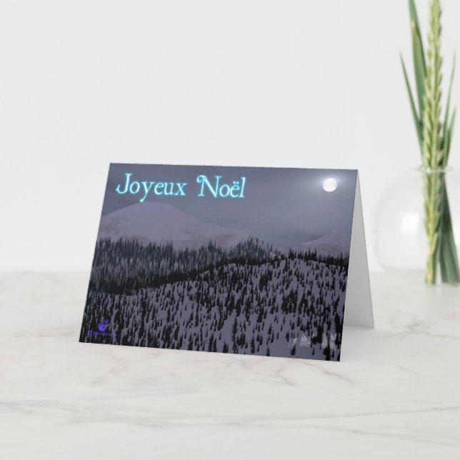 Cartes Pour Fêtes Annuelles Joyeux Noёl - nuit froide en Idaho (Devant)