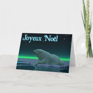 Cartes Pour Fêtes Annuelles Joyeux Noёl - ours blanc de bord de glace