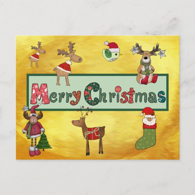 Cartes Pour Fêtes Annuelles Joyeux Noël (Devant)