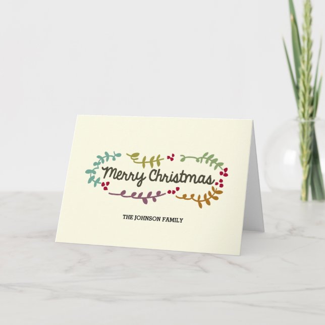 Cartes Pour Fêtes Annuelles Joyeux Noël (Devant)