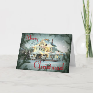 Cartes Pour Fêtes Annuelles Joyeux Noël 1920 à la maison