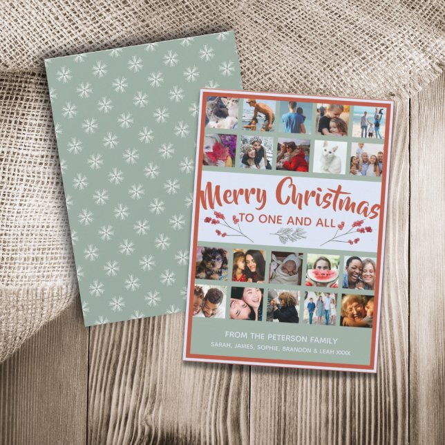 Cartes Pour Fêtes Annuelles Joyeux Noël 20 photo collage Foliage (Créateur téléchargé)