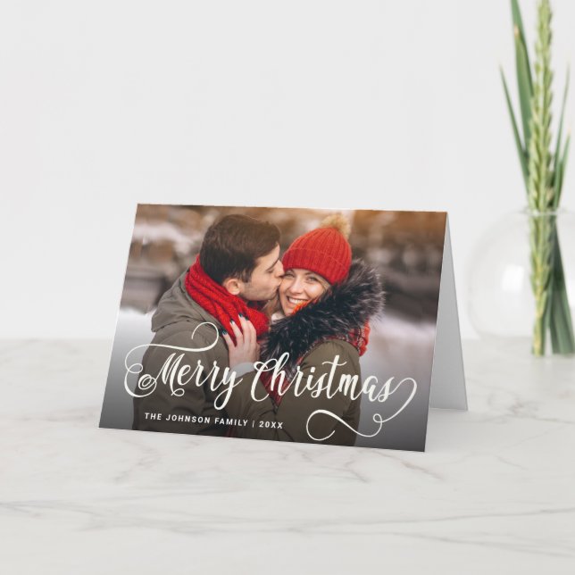 Cartes Pour Fêtes Annuelles Joyeux Noël 2 PHOTO Salutation (Devant)