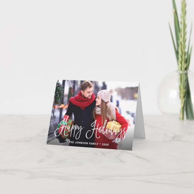 Cartes Pour Fêtes Annuelles Joyeux Noël 2 PHOTO Salutation (Devant)