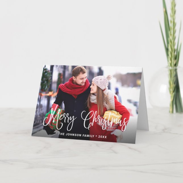 Cartes Pour Fêtes Annuelles Joyeux Noël 2 PHOTO Salutation (Devant)