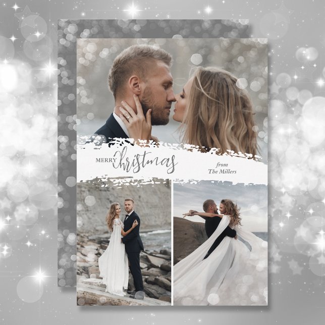 Cartes Pour Fêtes Annuelles Joyeux Noël 3 Photo Collage (Créateur téléchargé)