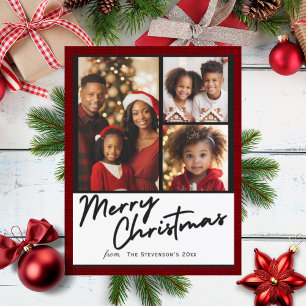 Cartes Pour Fêtes Annuelles Joyeux Noël 3 Photo Fêtes Personnalisées