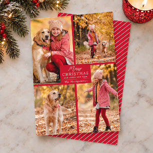 Cartes Pour Fêtes Annuelles Joyeux Noël 4 Collage de Photos