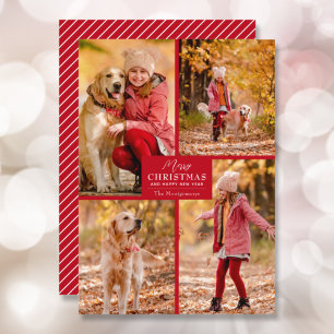 Cartes Pour Fêtes Annuelles Joyeux Noël 4 Photo Collage