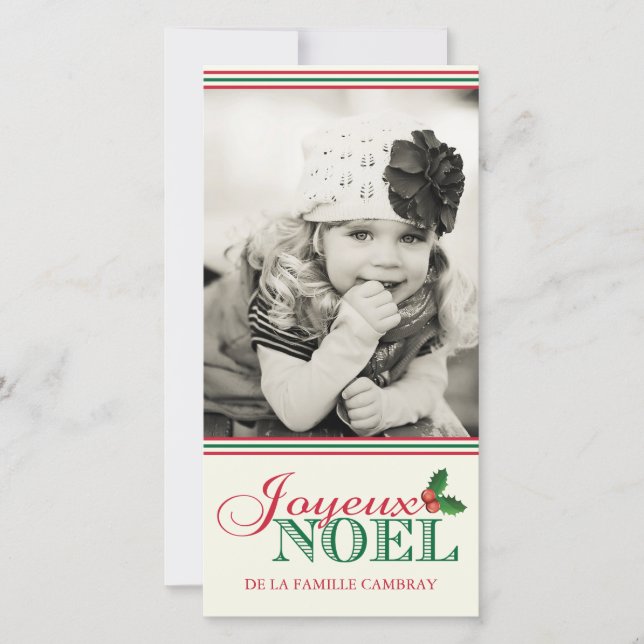 Cartes Pour Fêtes Annuelles Joyeux Noel (4x8) (Devant)