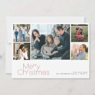 Cartes Pour Fêtes Annuelles Joyeux Noël 5 photo collage moderne