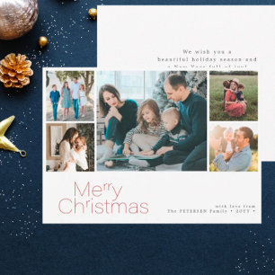 Cartes Pour Fêtes Annuelles Joyeux Noël 5 photo collage moderne