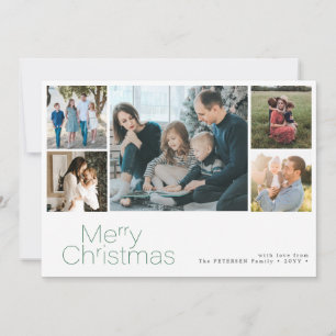 Cartes Pour Fêtes Annuelles Joyeux Noël 5 photo collage moderne