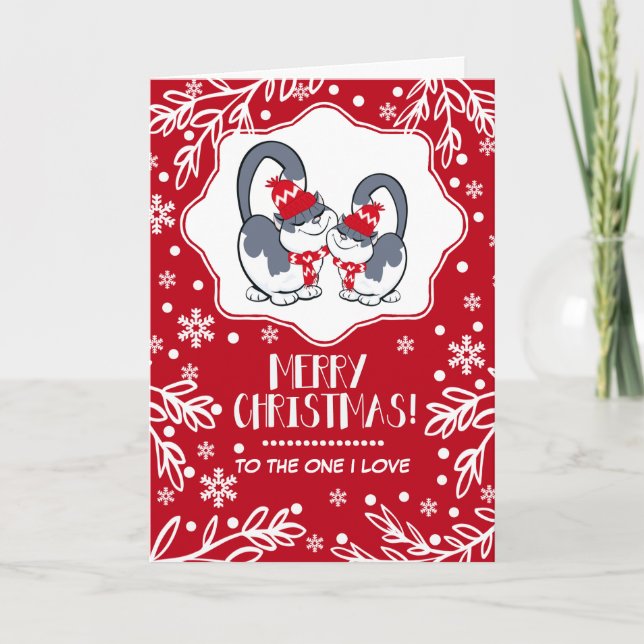 Cartes Pour Fêtes Annuelles Joyeux Noël à celui que j'aime (Devant)