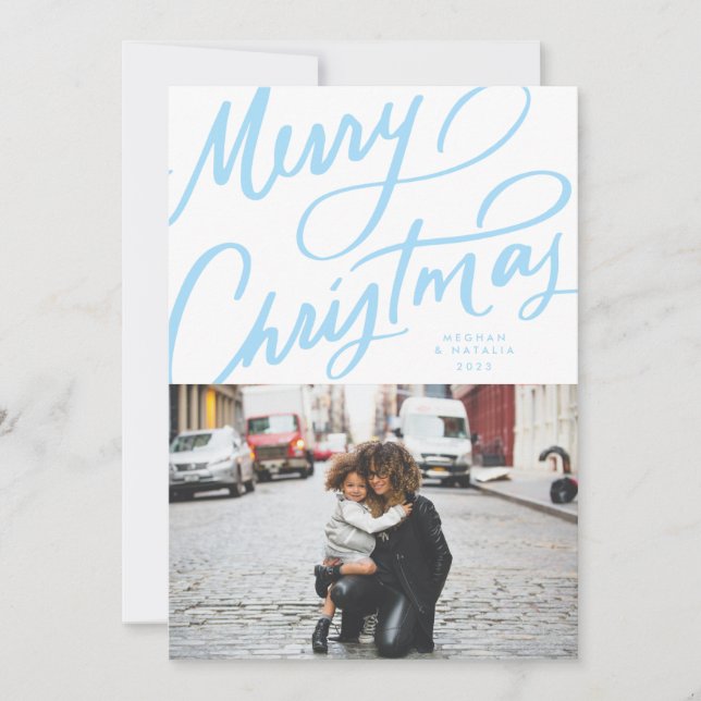 Cartes Pour Fêtes Annuelles Joyeux Noël à la main gras (Devant)