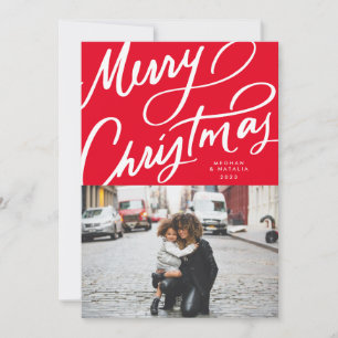 Cartes Pour Fêtes Annuelles Joyeux Noël à la main gras