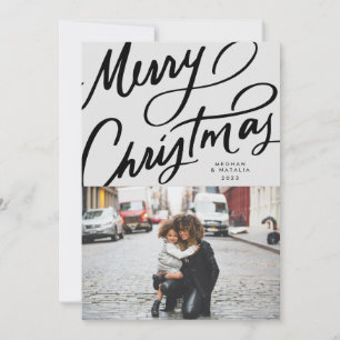 Cartes Pour Fêtes Annuelles Joyeux Noël à la main gras