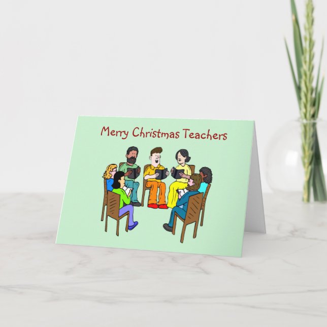 Cartes Pour Fêtes Annuelles Joyeux Noël à l'enseignant enseignant enseignant é (Devant)