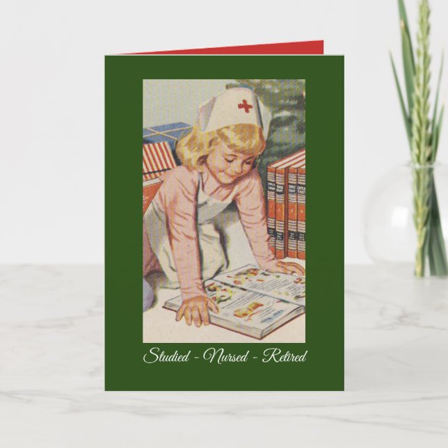 Cartes Pour Fêtes Annuelles Joyeux Noël à l'infirmière retraitée (Devant)