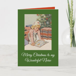 Cartes Pour Fêtes Annuelles Joyeux Noël à ma merveilleuse infirmière