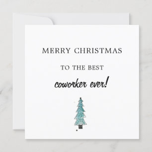 Cartes Pour Fêtes Annuelles Joyeux Noël à meilleur collègue / patron Xmas arbr