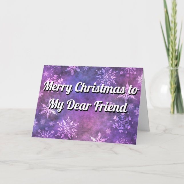 Cartes Pour Fêtes Annuelles Joyeux Noël à mon cher ami Personnalisé (Devant)