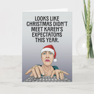 Cartes Pour Fêtes Annuelles Joyeux Noël à toute personne grincheuse humour Kar