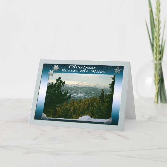 Cartes Pour Fêtes Annuelles Joyeux Noël à travers les kilomètres (Devant)