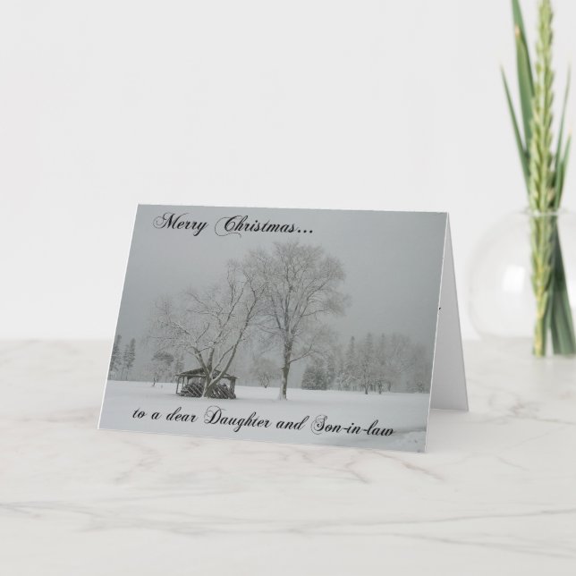 Cartes Pour Fêtes Annuelles Joyeux Noël à une belle fille et gendre (Devant)