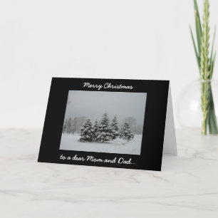 Cartes Pour Fêtes Annuelles Joyeux Noël à une maman et papa chères.