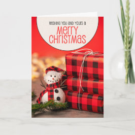 Cartes Pour Fêtes Annuelles Joyeux Noël à vous et votre mignon Snowman