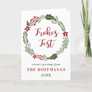 Cartes Pour Fêtes Annuelles Joyeux Noël allemand, Fête des Froides, Personnali