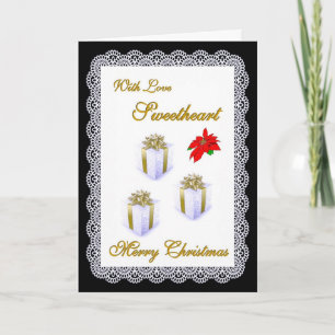 Cartes Pour Fêtes Annuelles Joyeux Noël/amoureux