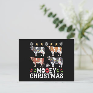Cartes Pour Fêtes Annuelles Joyeux Noël Amoureux des Vaches Vacances Ferme Agr