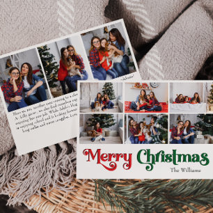 Cartes Pour Fêtes Annuelles Joyeux Noël année en revue Neuf photo