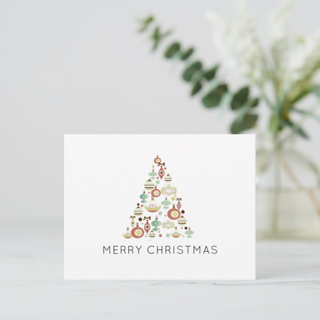 Cartes Pour Fêtes Annuelles Joyeux Noël Arbre Budget Vacances (Debout devant)