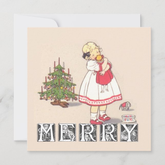 Cartes Pour Fêtes Annuelles Joyeux Noël Arbre de Noël Enfants Noël (Devant)