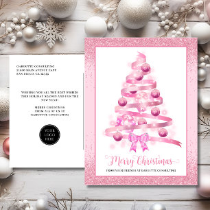 Cartes Pour Fêtes Annuelles Joyeux Noël Arbre logo de l'entreprise