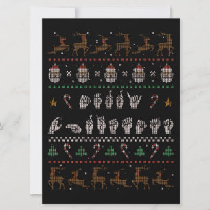 Cartes Pour Fêtes Annuelles Joyeux Noël - ASL American Sign Language II