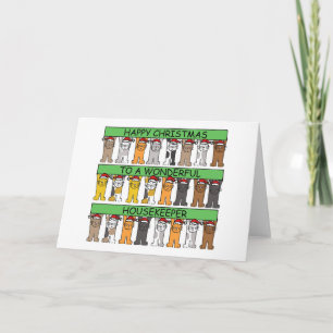 Cartes Pour Fêtes Annuelles Joyeux Noël au ménage