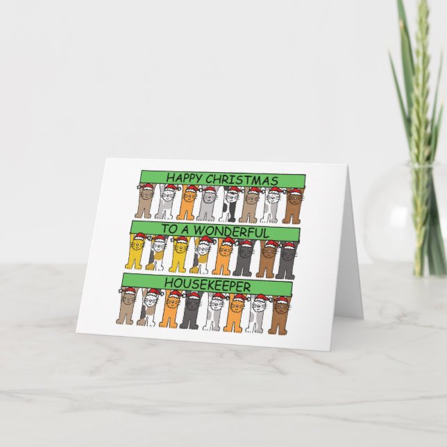 Cartes Pour Fêtes Annuelles Joyeux Noël au ménage (Devant)