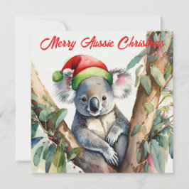 Cartes Pour Fêtes Annuelles Joyeux Noël australien Koala