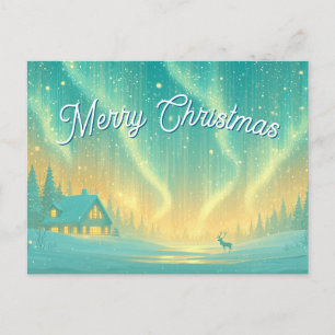 Cartes Pour Fêtes Annuelles Joyeux Noël aux Magiques Lumières du Nord