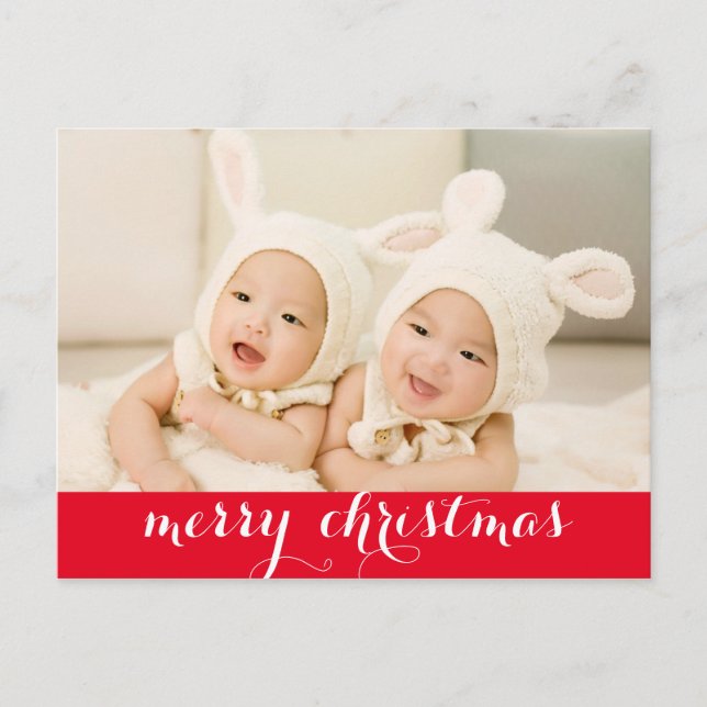 Cartes Pour Fêtes Annuelles Joyeux Noël avec Amour Photo Holiday (Devant)