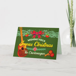 Cartes Pour Fêtes Annuelles Joyeux Noël avec Cuatro et Marac sur VERT