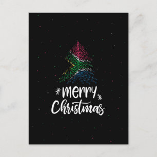 Cartes Pour Fêtes Annuelles Joyeux Noël avec drapeau d'Afrique du Sud