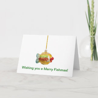 Cartes Pour Fêtes Annuelles Joyeux Noël avec du poisson. Joyeux poissons ! Poi